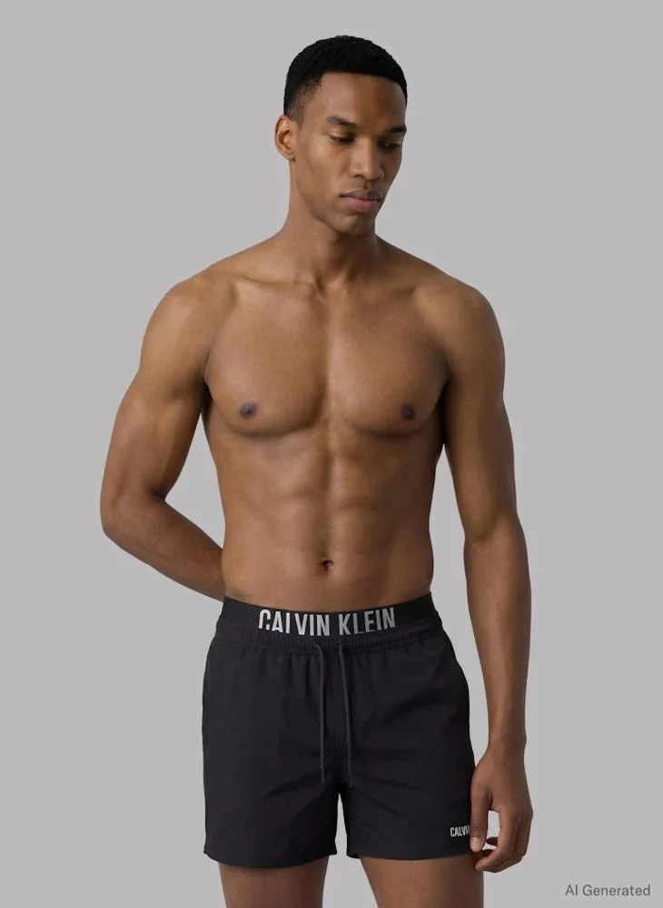 Double Waistband Swim Shorts - Intense Power